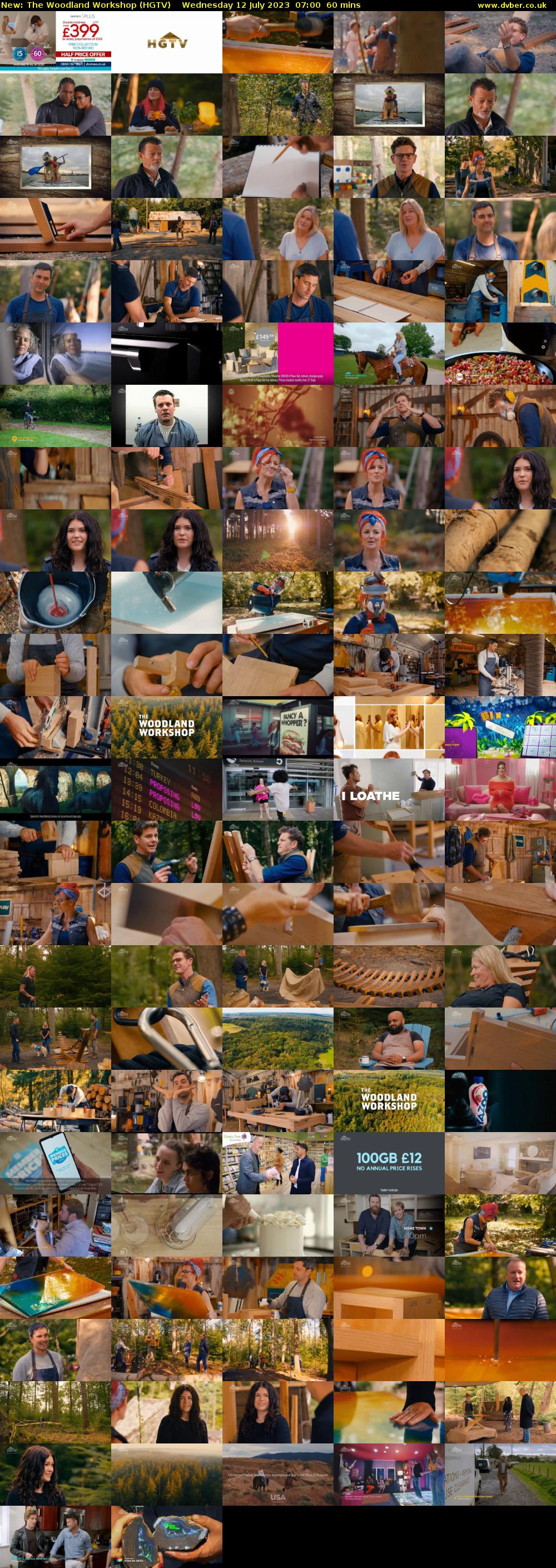 The Woodland Workshop (HGTV) Wednesday 12 July 2023 07:00 - 08:00