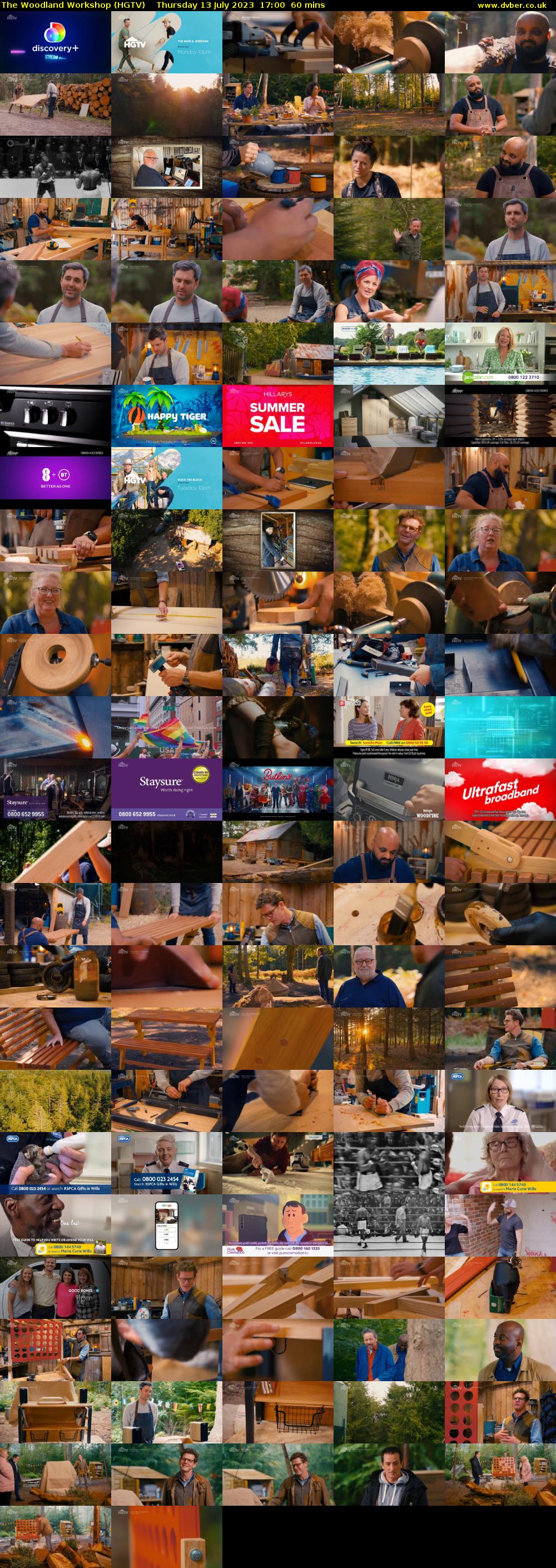 The Woodland Workshop (HGTV) Thursday 13 July 2023 17:00 - 18:00