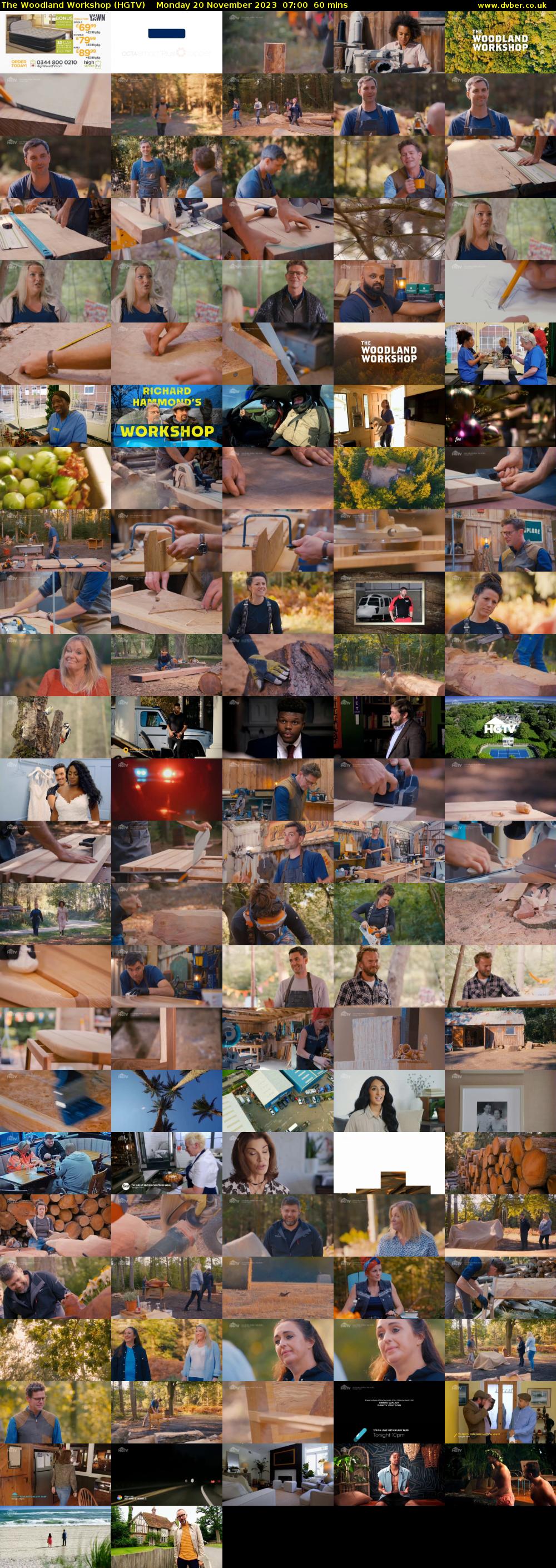 The Woodland Workshop (HGTV) Monday 20 November 2023 07:00 - 08:00