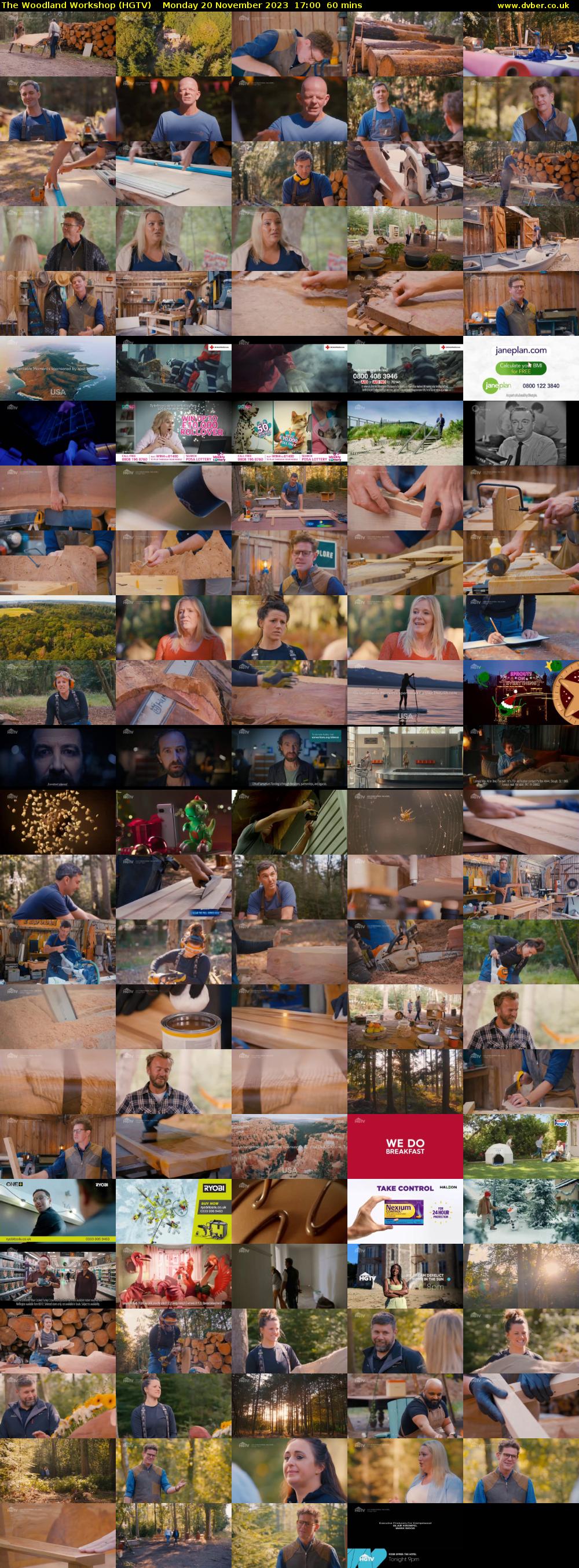 The Woodland Workshop (HGTV) Monday 20 November 2023 17:00 - 18:00