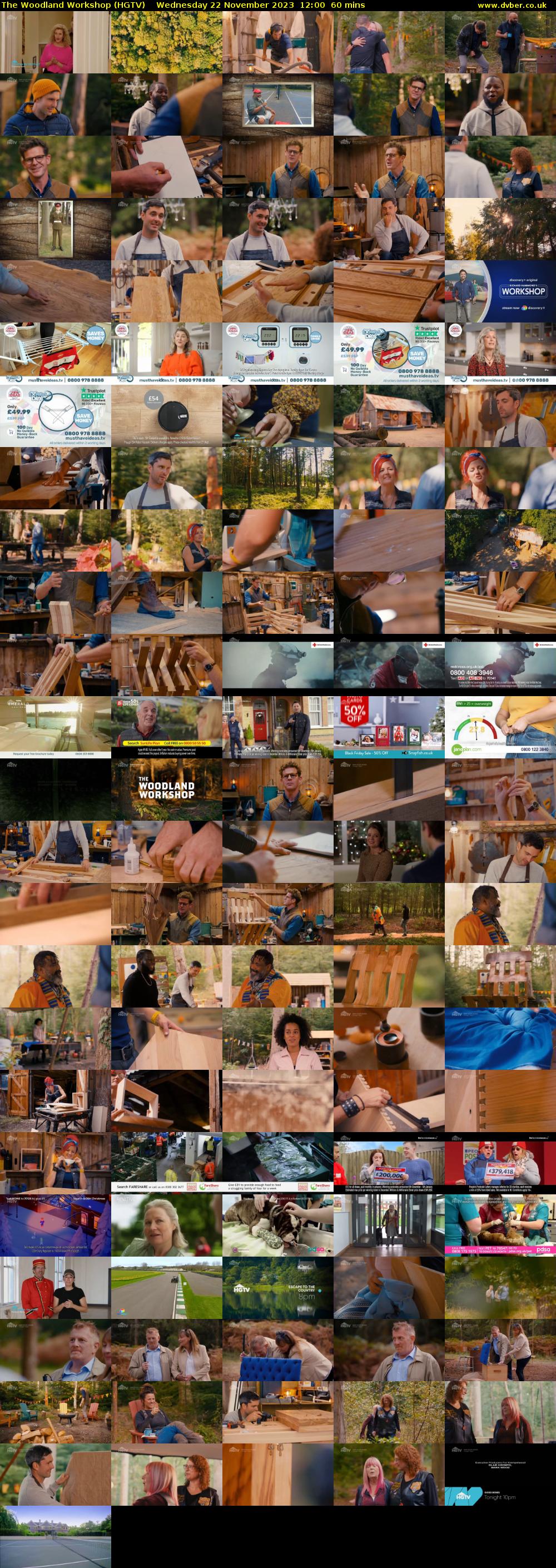 The Woodland Workshop (HGTV) Wednesday 22 November 2023 12:00 - 13:00