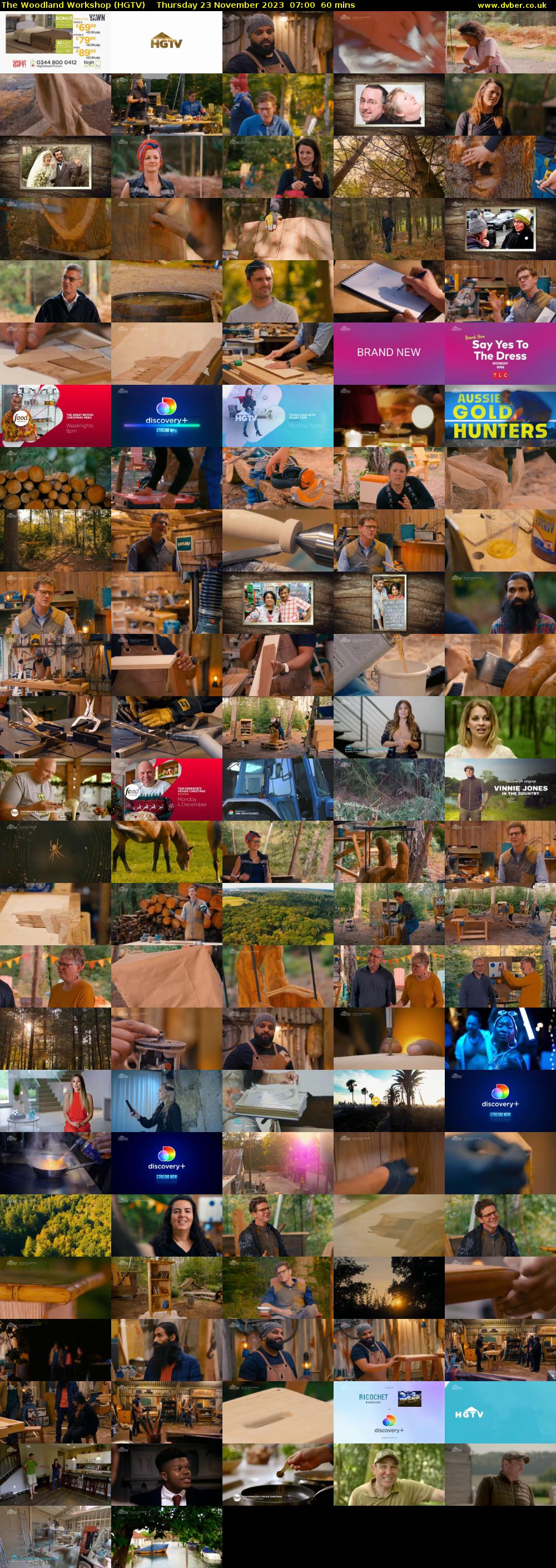 The Woodland Workshop (HGTV) Thursday 23 November 2023 07:00 - 08:00