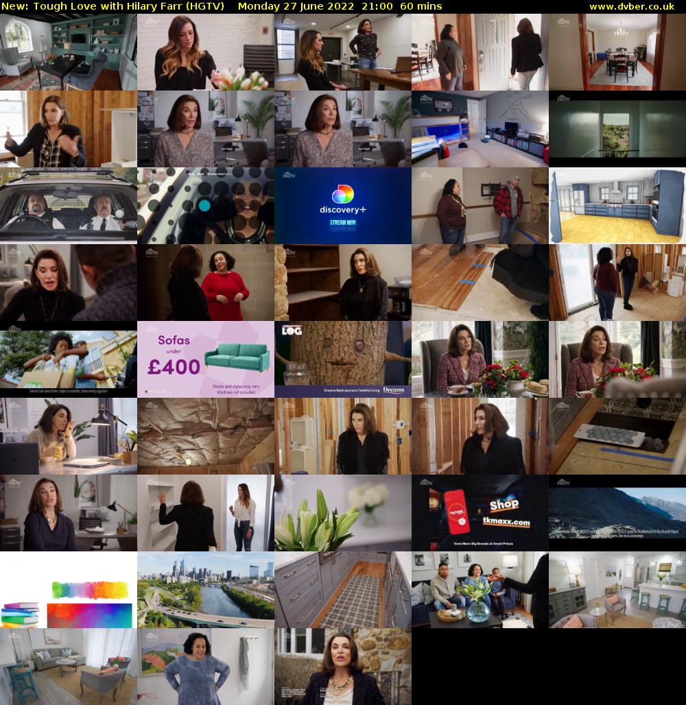 Tough Love with Hilary Farr (HGTV) Monday 27 June 2022 21:00 - 22:00