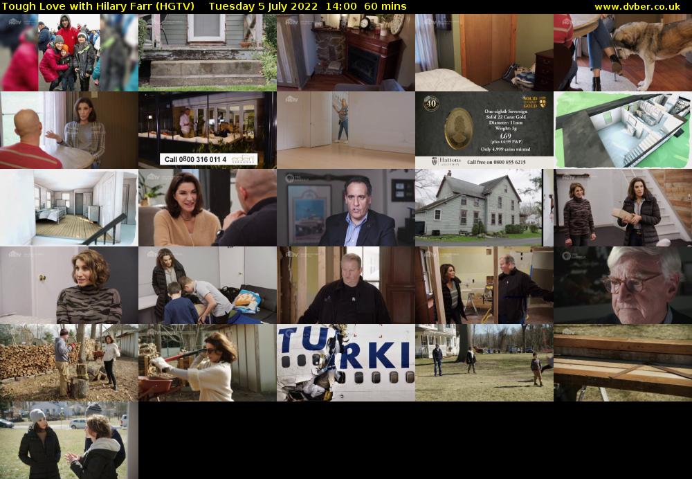 Tough Love with Hilary Farr (HGTV) Tuesday 5 July 2022 14:00 - 15:00