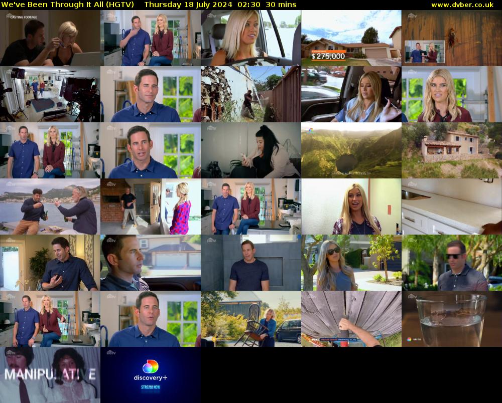 We've Been Through It All (HGTV) Thursday 18 July 2024 02:30 - 03:00