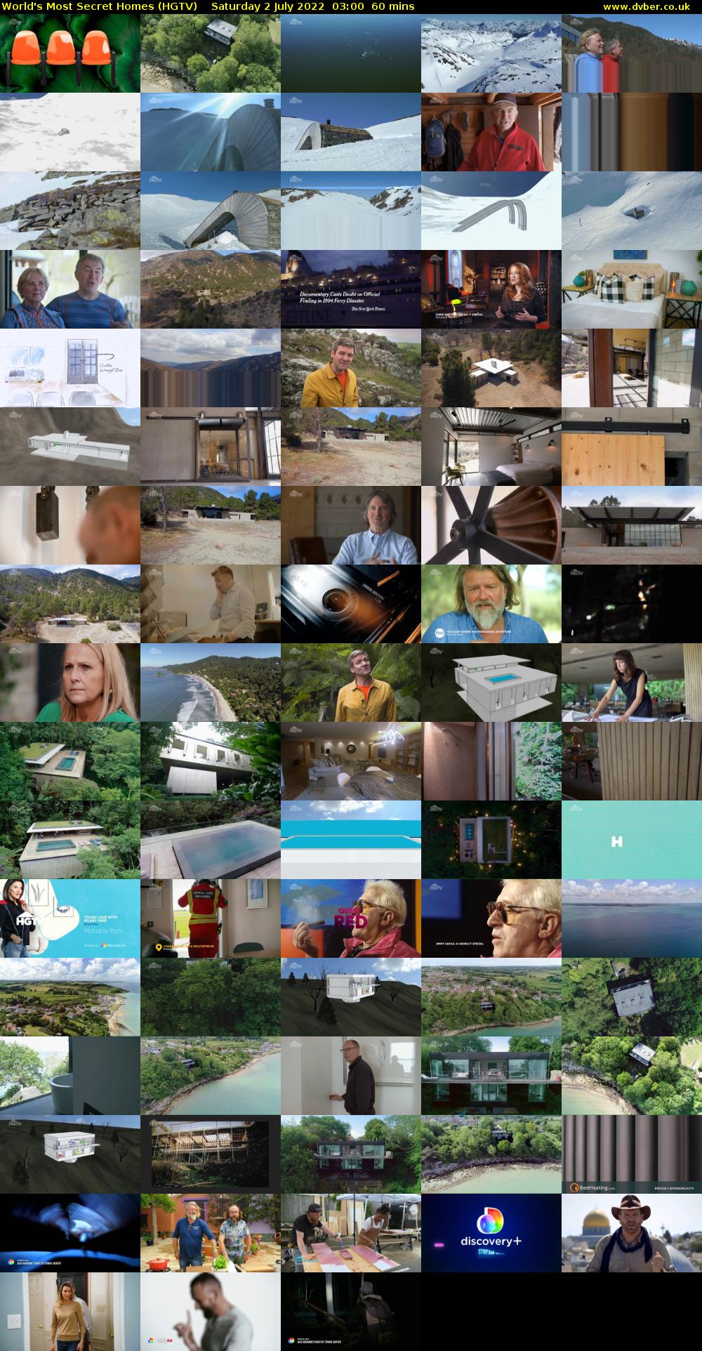 World's Most Secret Homes (HGTV) Saturday 2 July 2022 03:00 - 04:00