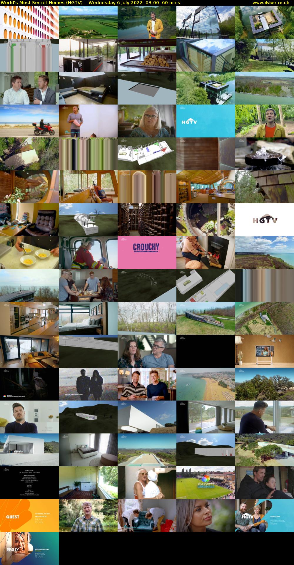 World's Most Secret Homes (HGTV) Wednesday 6 July 2022 03:00 - 04:00