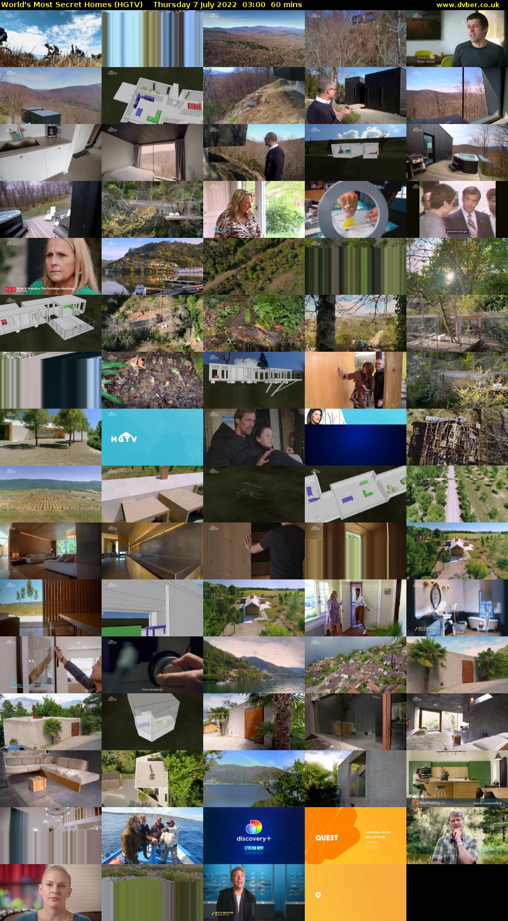 World's Most Secret Homes (HGTV) Thursday 7 July 2022 03:00 - 04:00