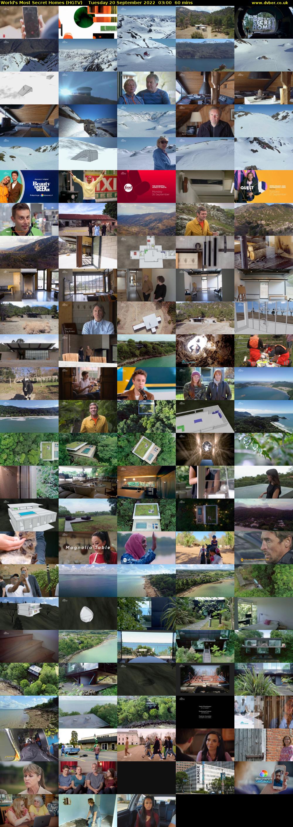 World's Most Secret Homes (HGTV) Tuesday 20 September 2022 03:00 - 04:00