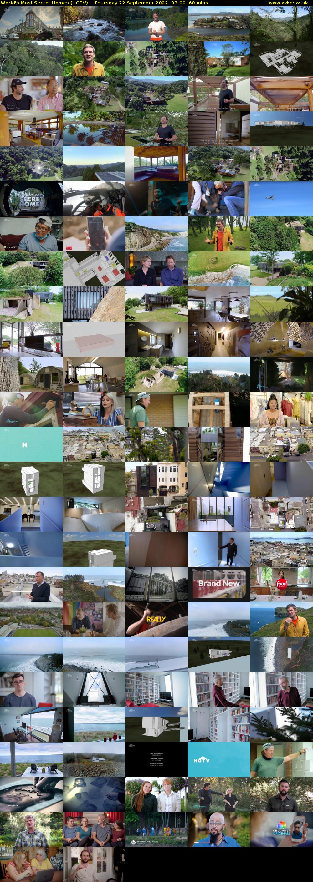 World's Most Secret Homes (HGTV) Thursday 22 September 2022 03:00 - 04:00