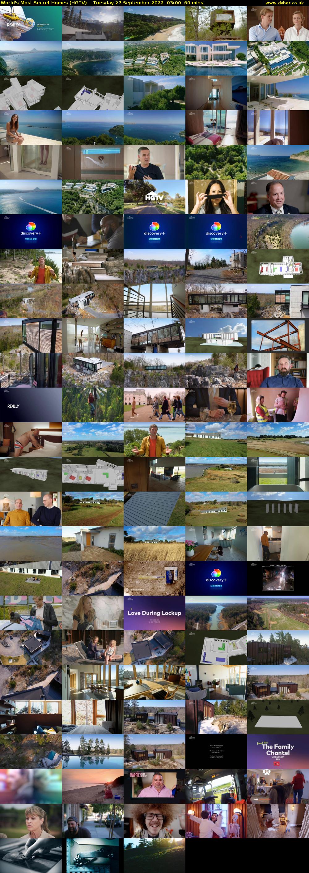 World's Most Secret Homes (HGTV) Tuesday 27 September 2022 03:00 - 04:00