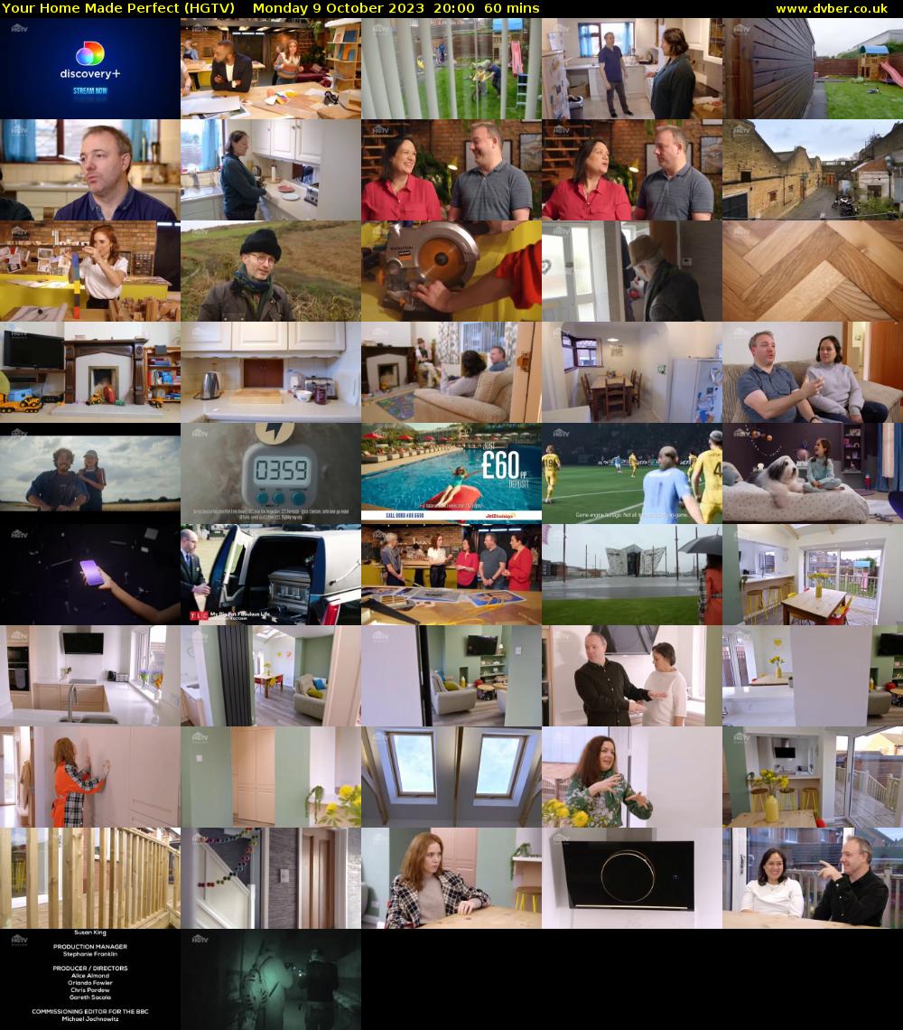 Your Home Made Perfect (HGTV) Monday 9 October 2023 20:00 - 21:00