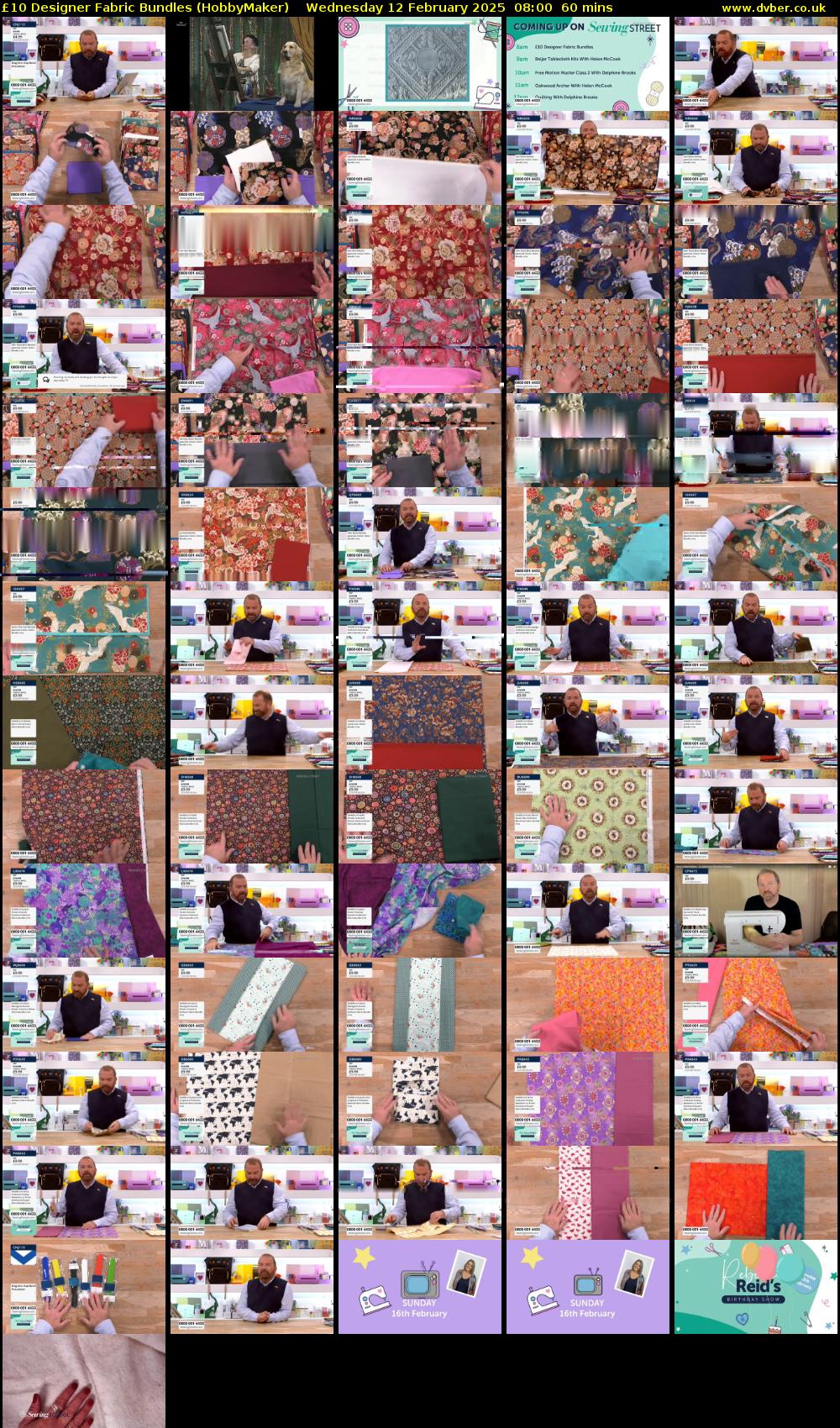 £10 Designer Fabric Bundles (HobbyMaker) Wednesday 12 February 2025 08:00 - 09:00
