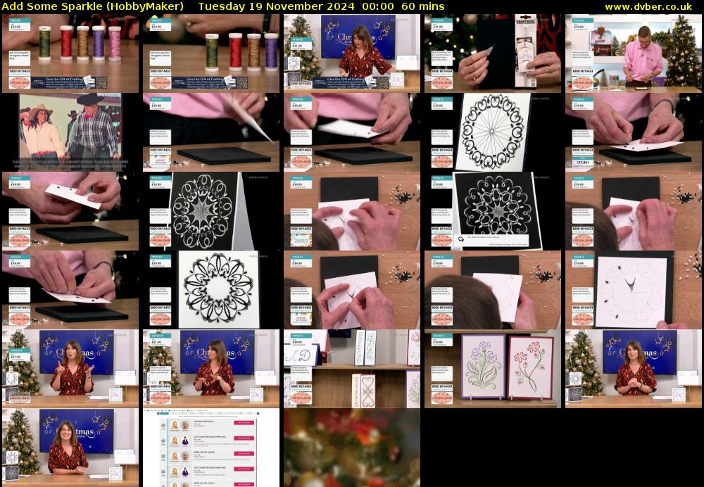 Add Some Sparkle (HobbyMaker) Tuesday 19 November 2024 00:00 - 01:00