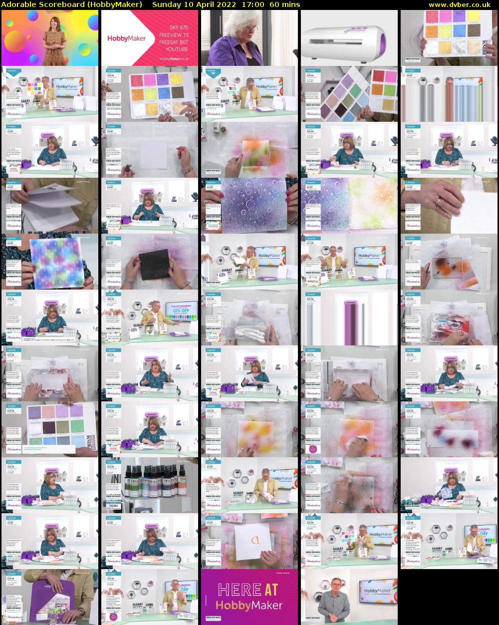 Adorable Scoreboard (HobbyMaker) Sunday 10 April 2022 17:00 - 18:00