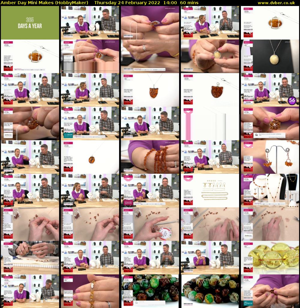 Amber Day Mini Makes (HobbyMaker) Thursday 24 February 2022 14:00 - 15:00