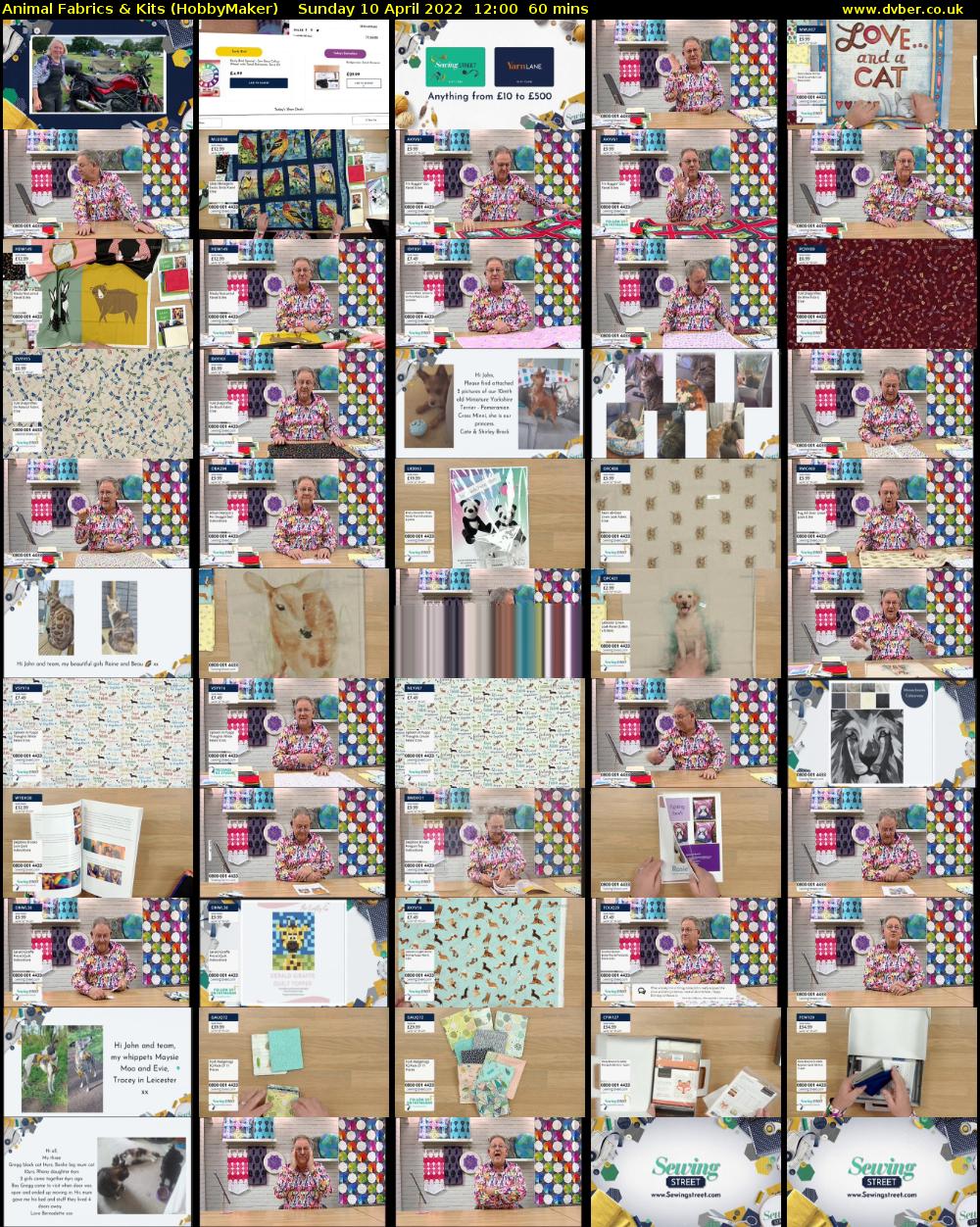 Animal Fabrics & Kits (HobbyMaker) Sunday 10 April 2022 12:00 - 13:00