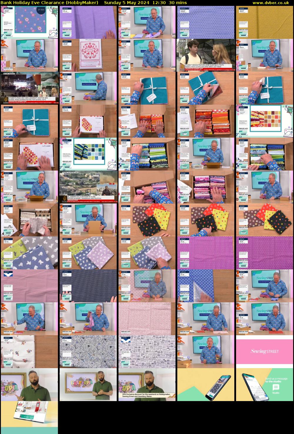 Bank Holiday Eve Clearance (HobbyMaker) Sunday 5 May 2024 12:30 - 13:00