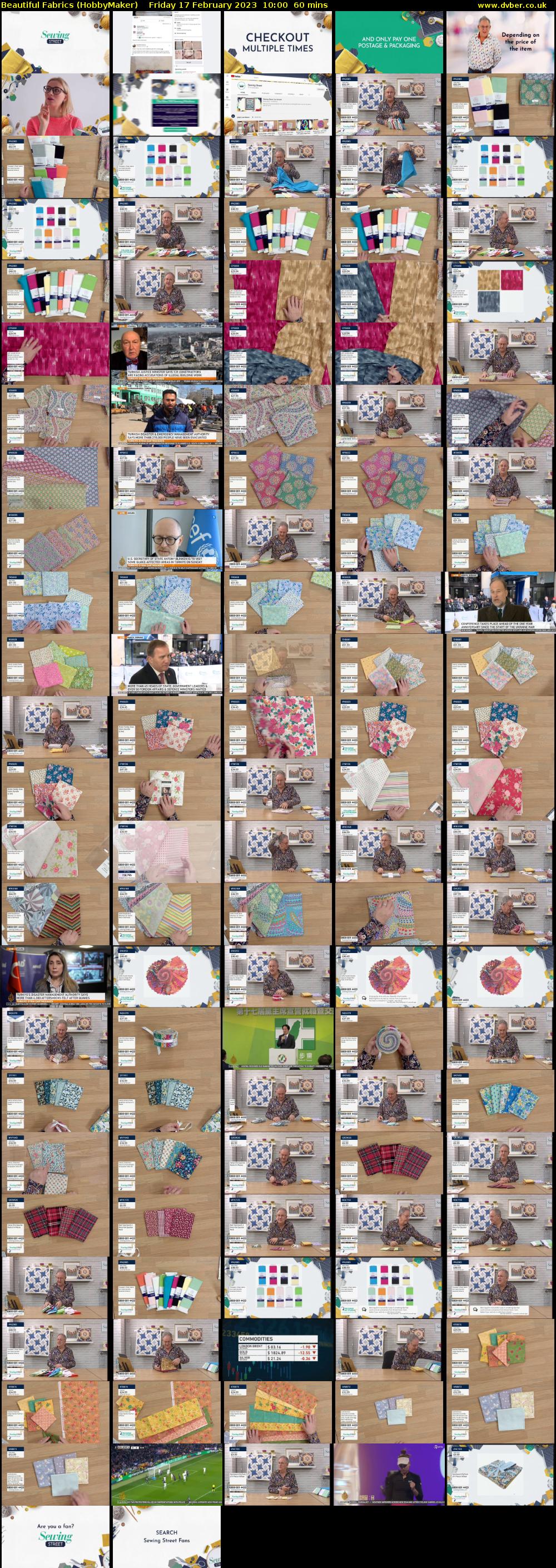 Beautiful Fabrics (HobbyMaker) Friday 17 February 2023 10:00 - 11:00