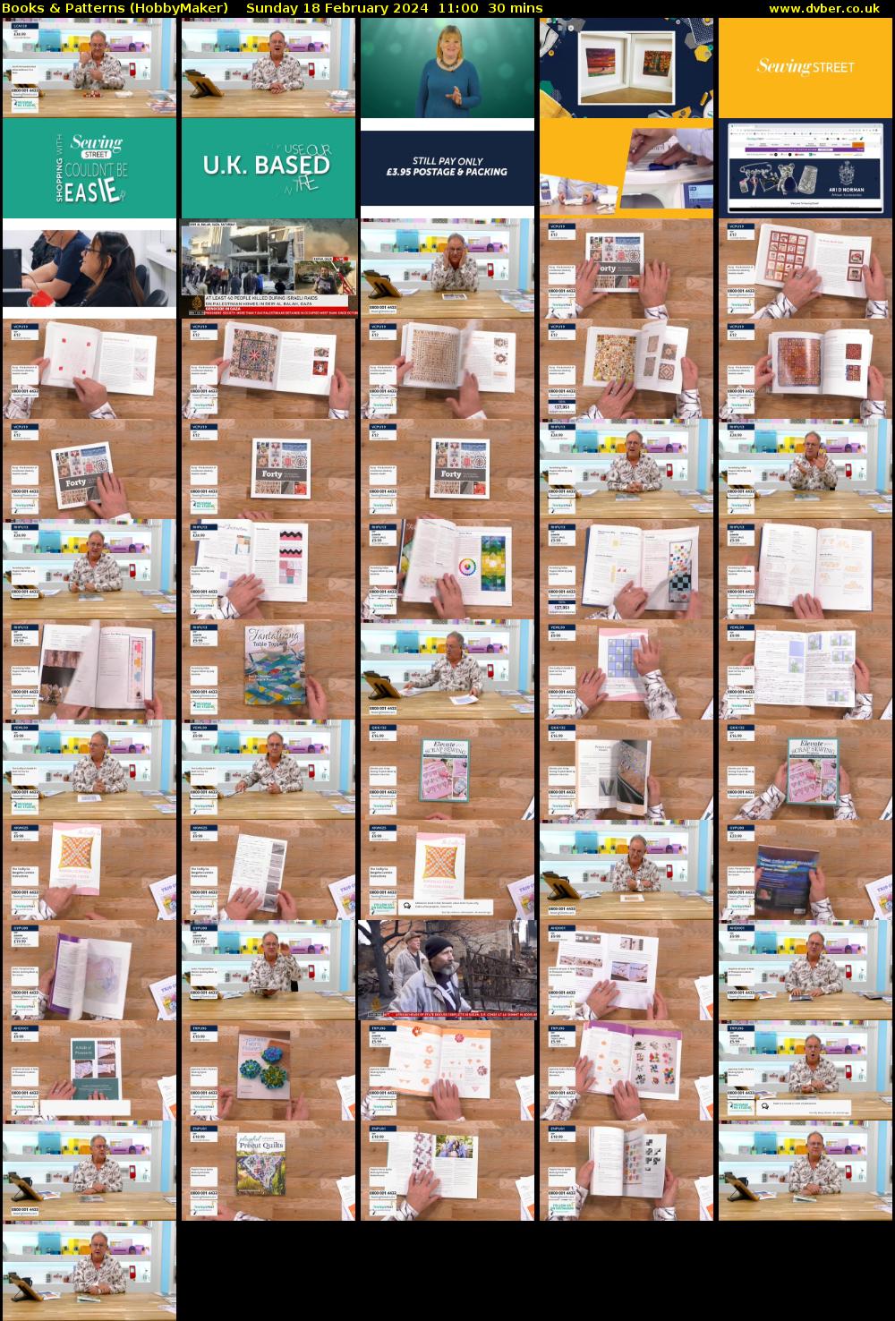 Books & Patterns (HobbyMaker) Sunday 18 February 2024 11:00 - 11:30