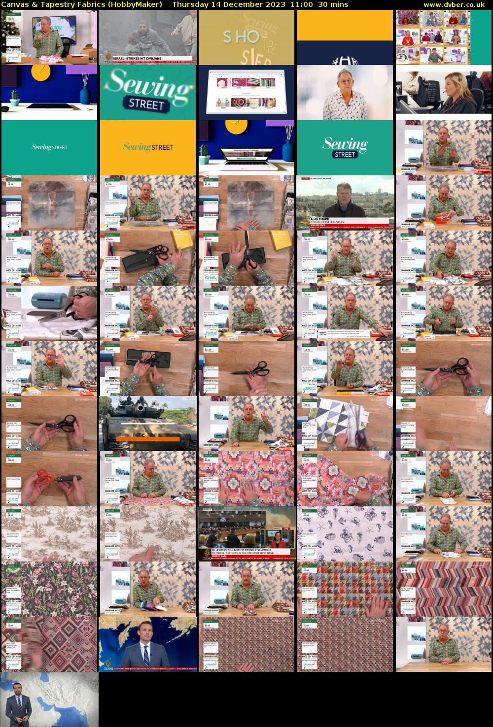 Canvas & Tapestry Fabrics (HobbyMaker) Thursday 14 December 2023 11:00 - 11:30