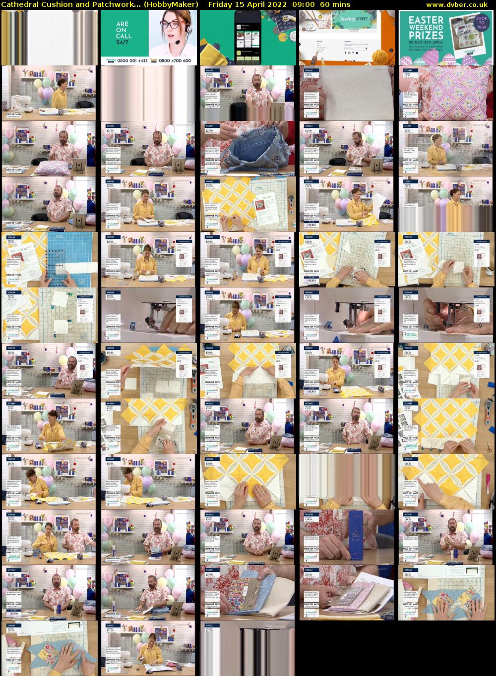 Cathedral Cushion and Patchwork... (HobbyMaker) Friday 15 April 2022 09:00 - 10:00