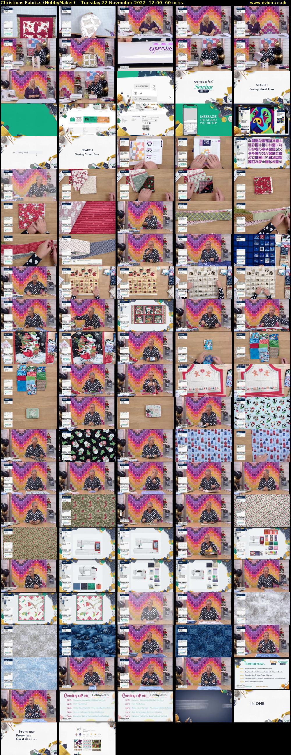 Christmas Fabrics (HobbyMaker) Tuesday 22 November 2022 12:00 - 13:00