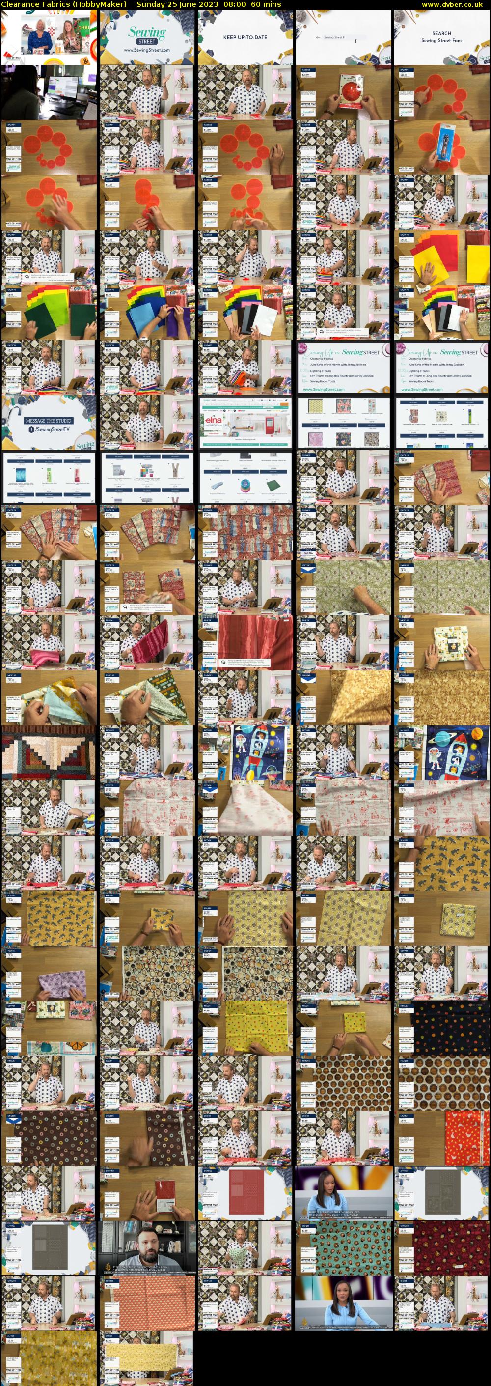 Clearance Fabrics (HobbyMaker) Sunday 25 June 2023 08:00 - 09:00