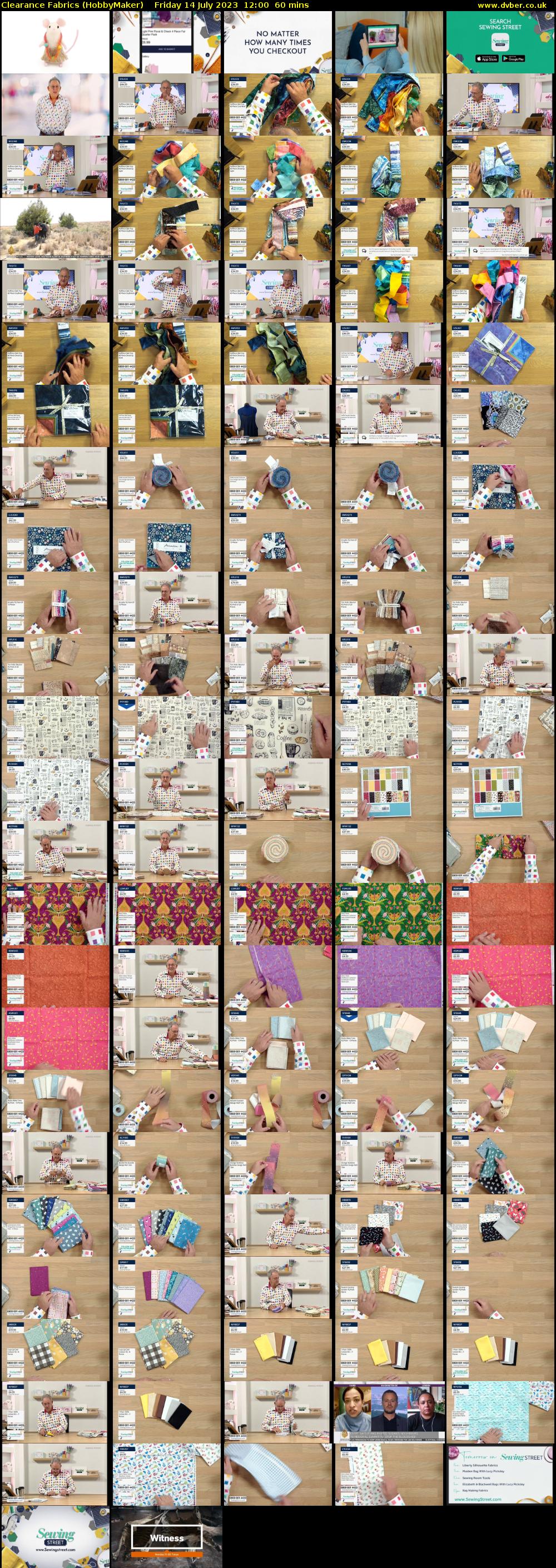 Clearance Fabrics (HobbyMaker) Friday 14 July 2023 12:00 - 13:00
