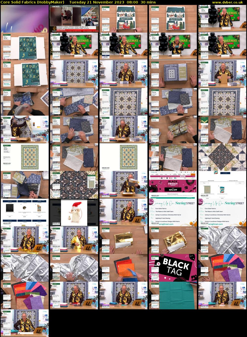 Core Solid Fabrics (HobbyMaker) Tuesday 21 November 2023 08:00 - 08:30