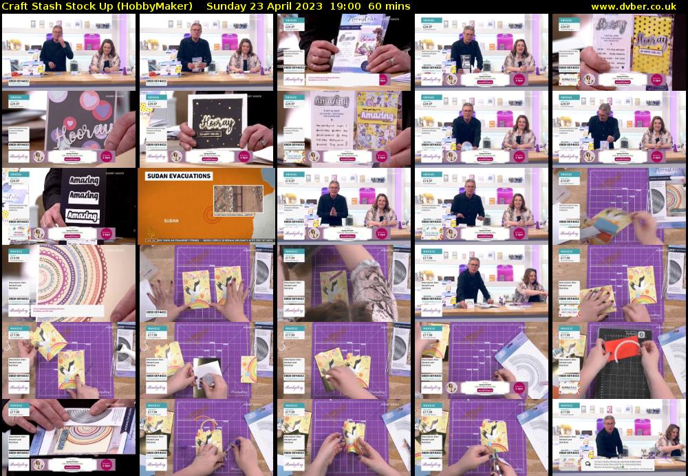 Craft Stash Stock Up (HobbyMaker) Sunday 23 April 2023 19:00 - 20:00