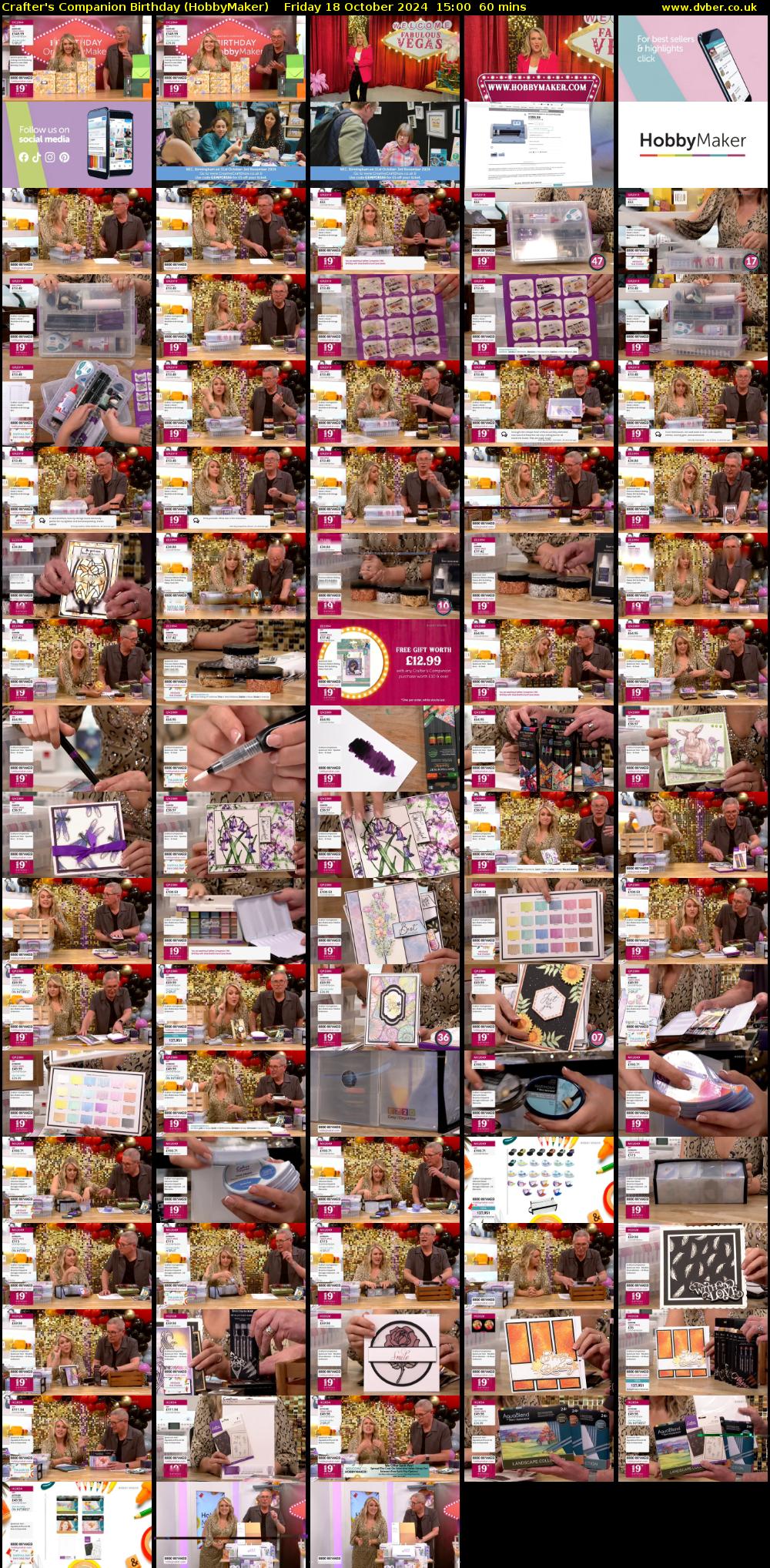 Crafter's Companion Birthday (HobbyMaker) Friday 18 October 2024 15:00 - 16:00