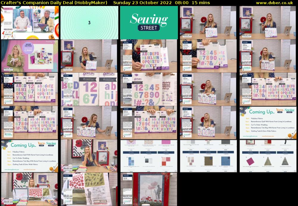 Crafter's Companion Daily Deal (HobbyMaker) Sunday 23 October 2022 08:00 - 08:15