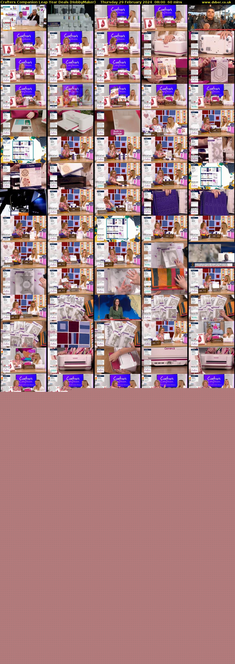 Crafters Companion Leap Year Deals (HobbyMaker) Thursday 29 February 2024 08:00 - 09:00