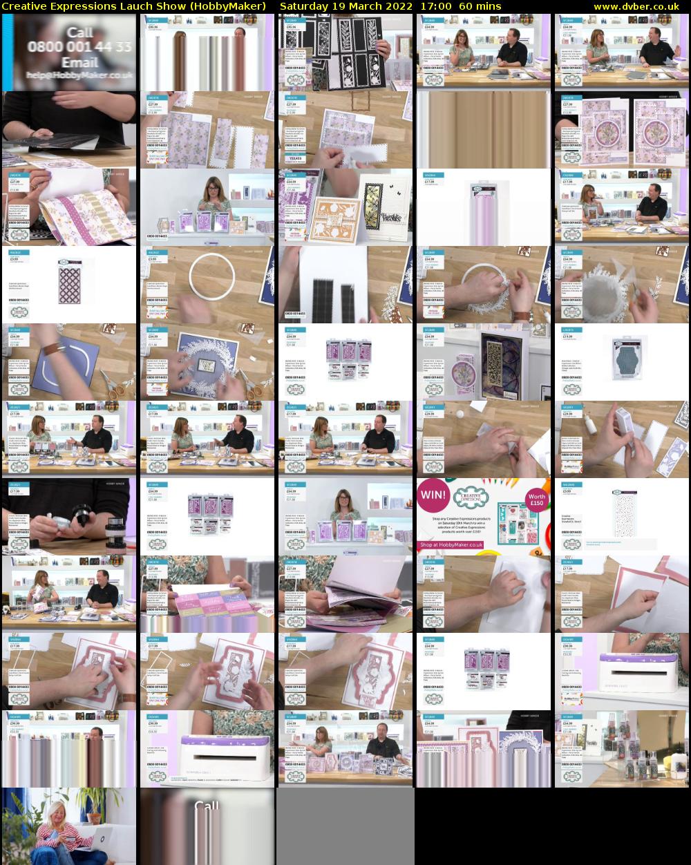 Creative Expressions Lauch Show (HobbyMaker) Saturday 19 March 2022 17:00 - 18:00