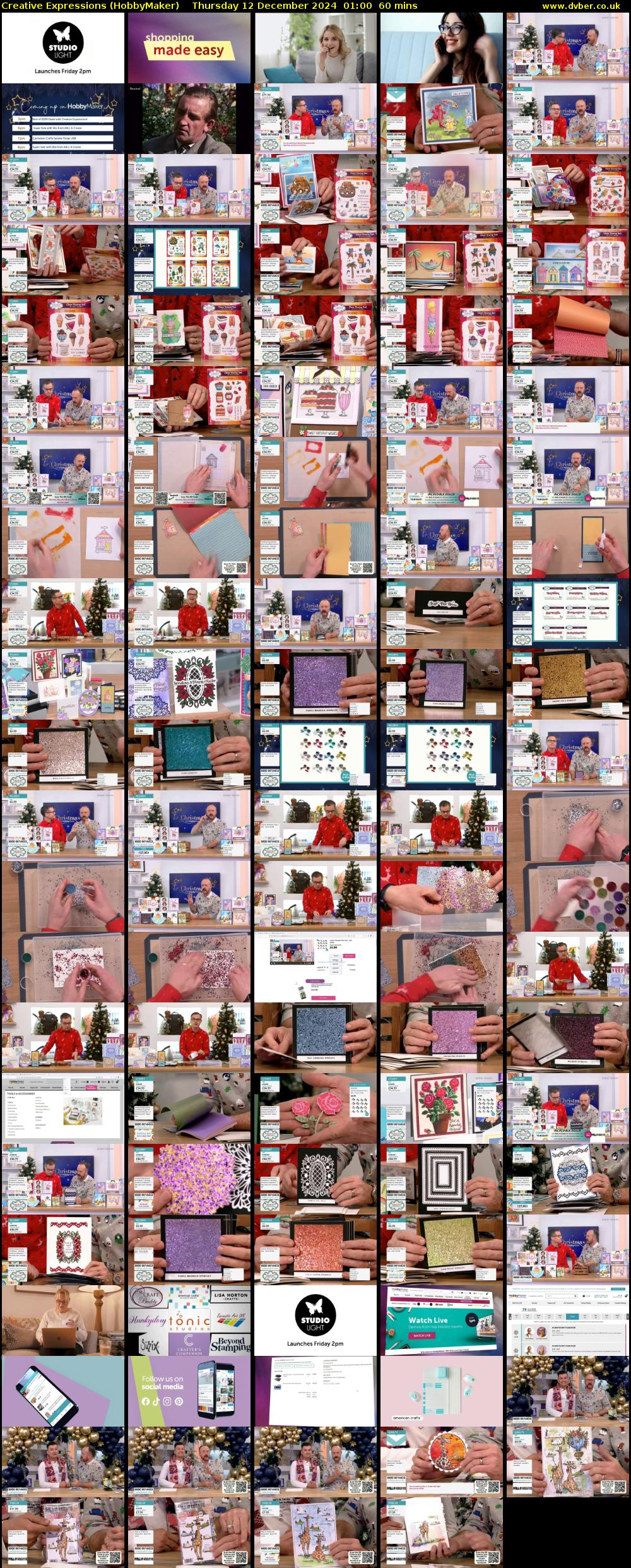 Creative Expressions (HobbyMaker) Thursday 12 December 2024 01:00 - 02:00