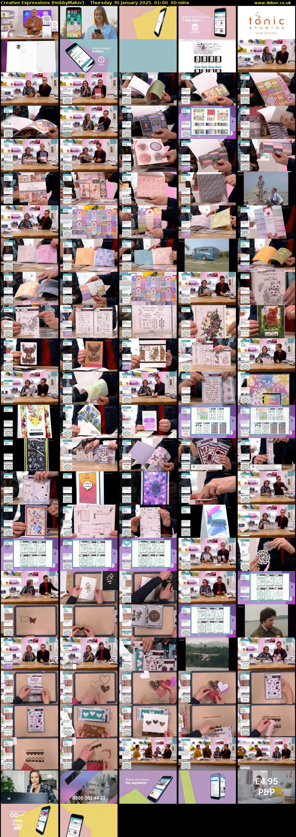 Creative Expressions (HobbyMaker) Thursday 30 January 2025 01:00 - 02:00