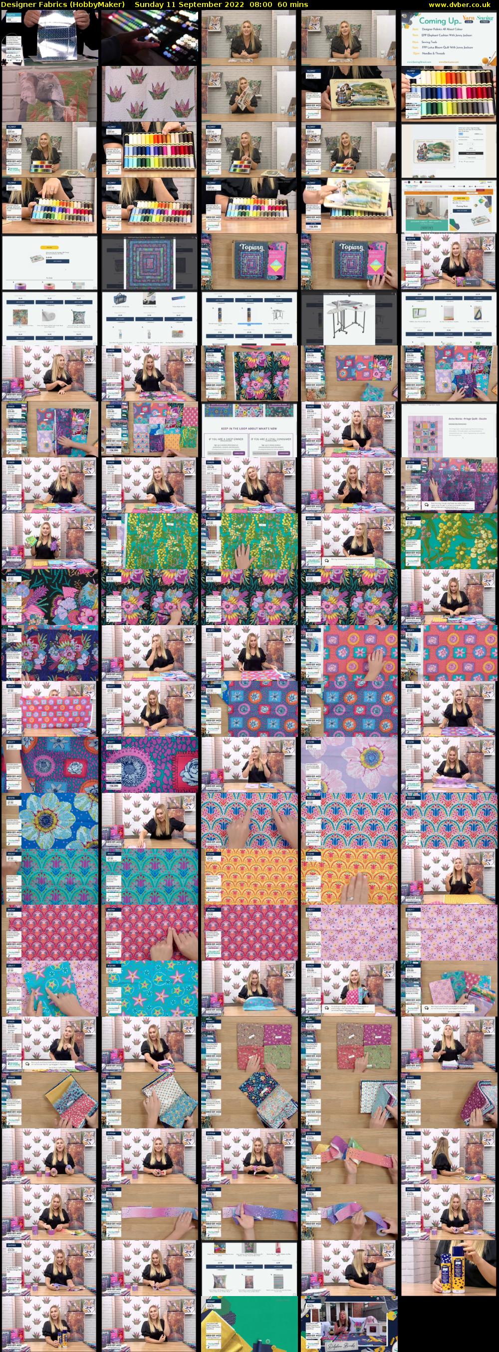 Designer Fabrics (HobbyMaker) Sunday 11 September 2022 08:00 - 09:00