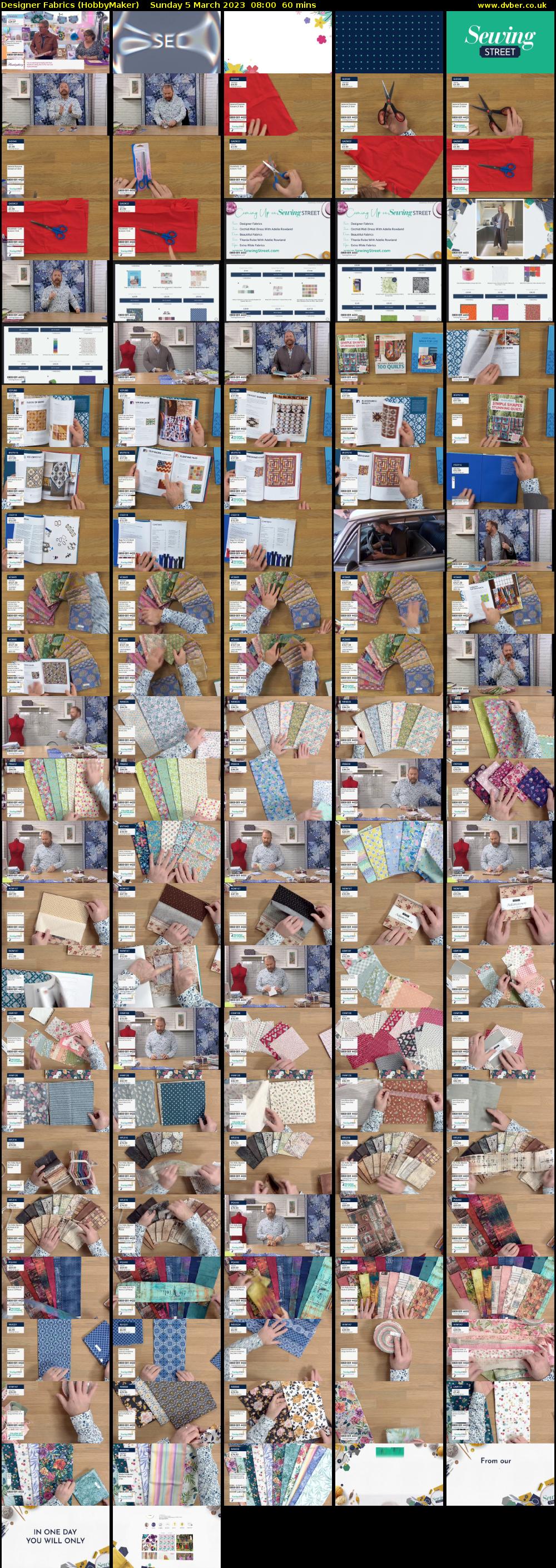 Designer Fabrics (HobbyMaker) Sunday 5 March 2023 08:00 - 09:00