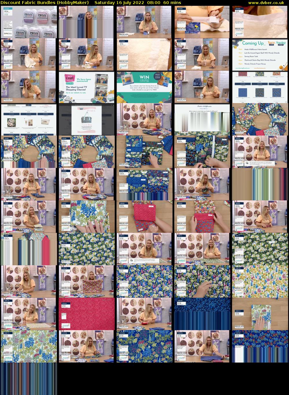 Discount Fabric Bundles (HobbyMaker) Saturday 16 July 2022 08:00 - 09:00