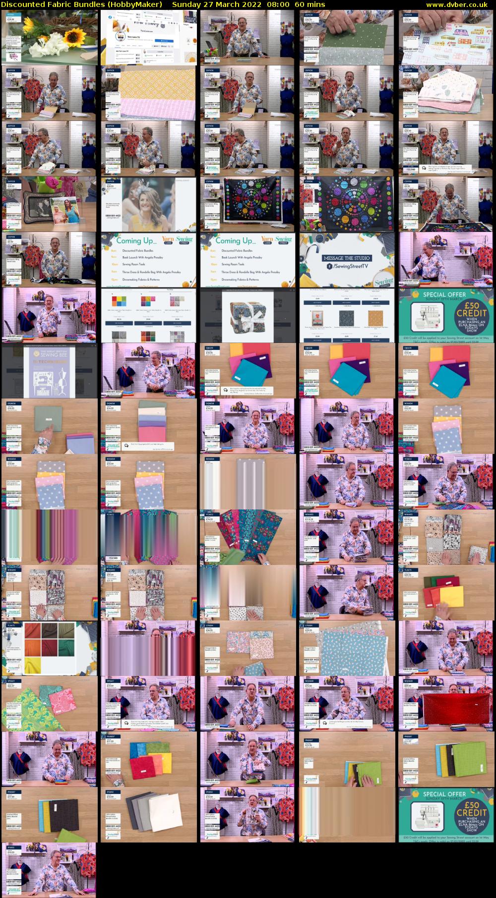 Discounted Fabric Bundles (HobbyMaker) Sunday 27 March 2022 08:00 - 09:00