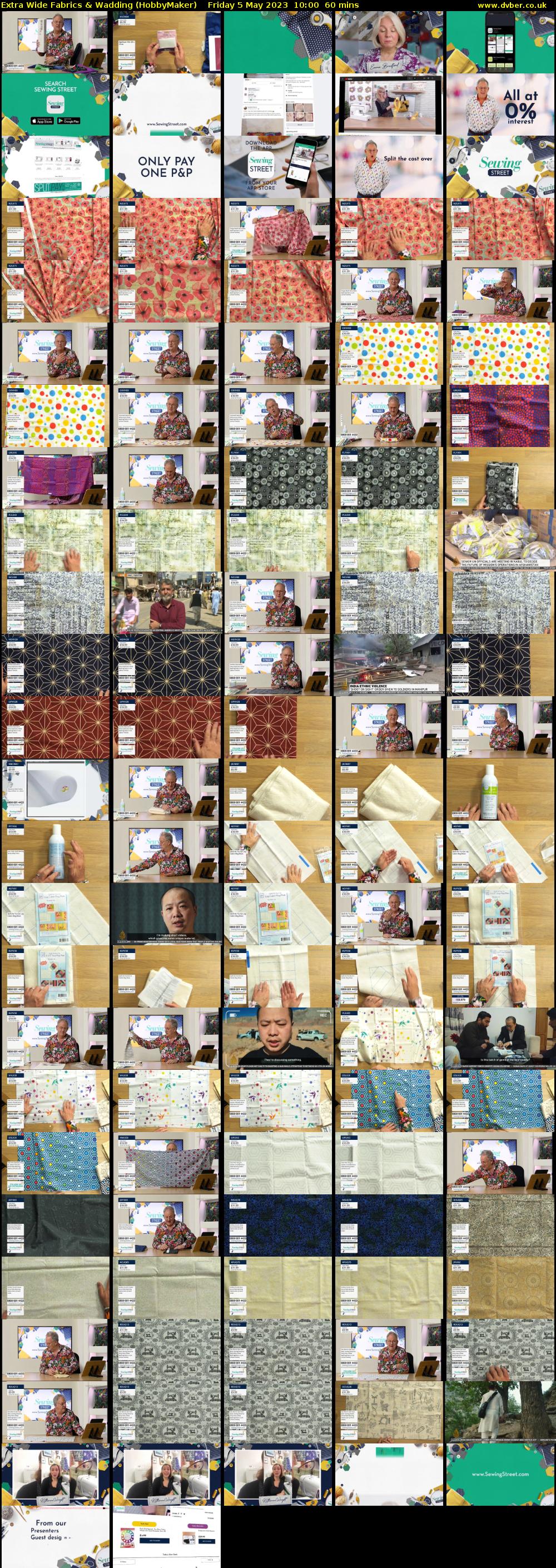 Extra Wide Fabrics & Wadding (HobbyMaker) Friday 5 May 2023 10:00 - 11:00