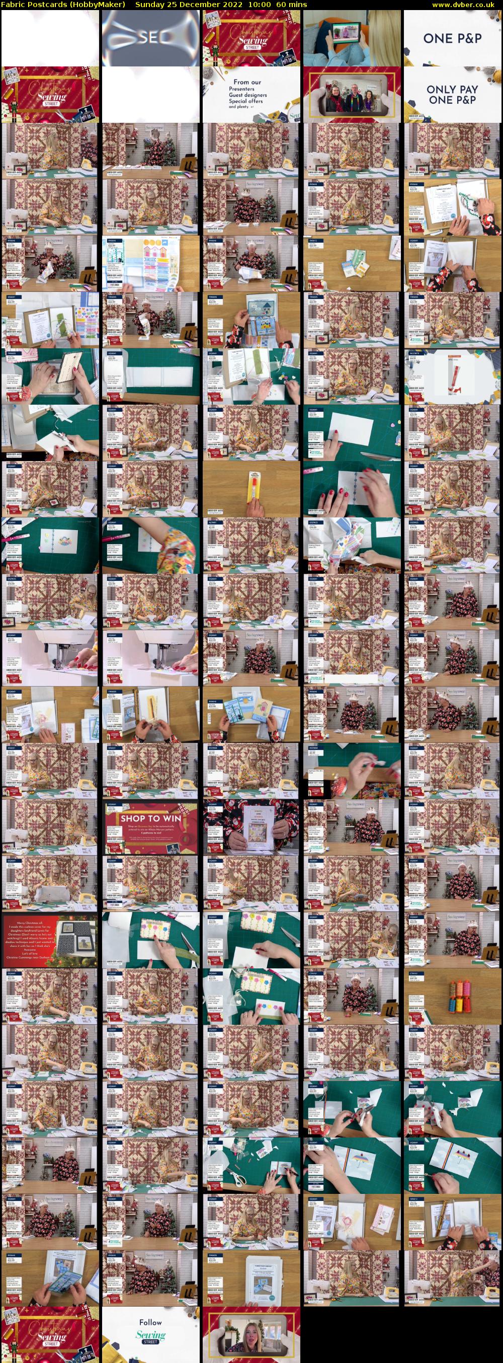 Fabric Postcards (HobbyMaker) Sunday 25 December 2022 10:00 - 11:00