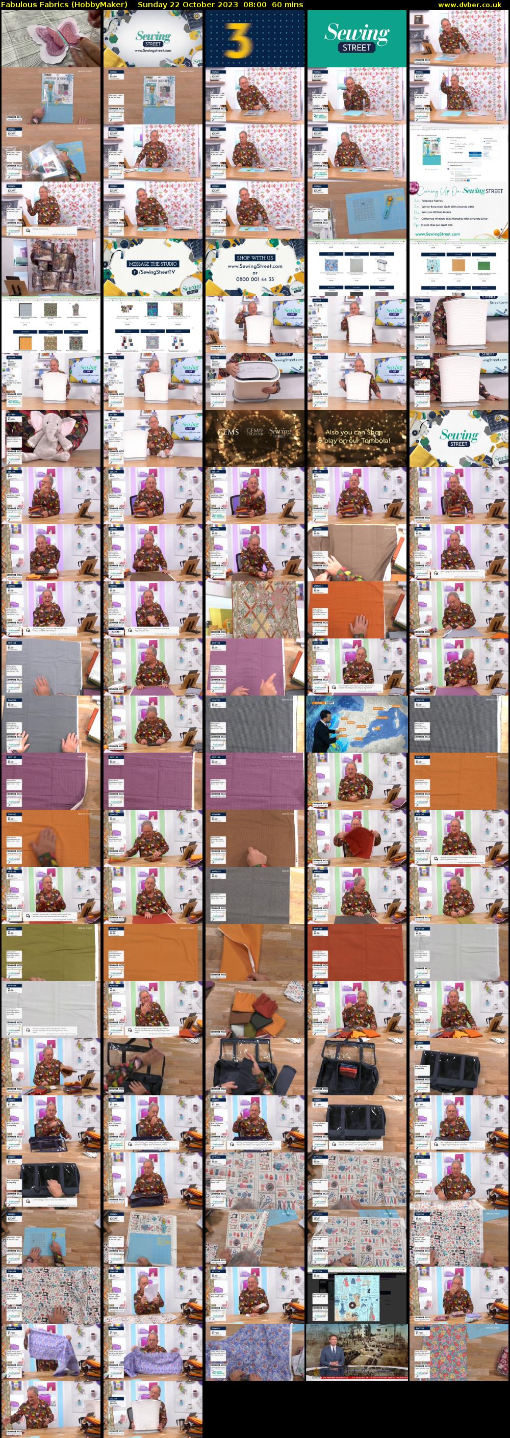 Fabulous Fabrics (HobbyMaker) Sunday 22 October 2023 08:00 - 09:00