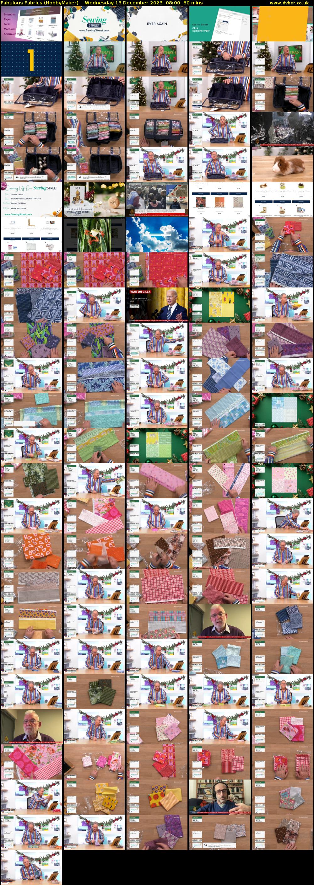 Fabulous Fabrics (HobbyMaker) Wednesday 13 December 2023 08:00 - 09:00