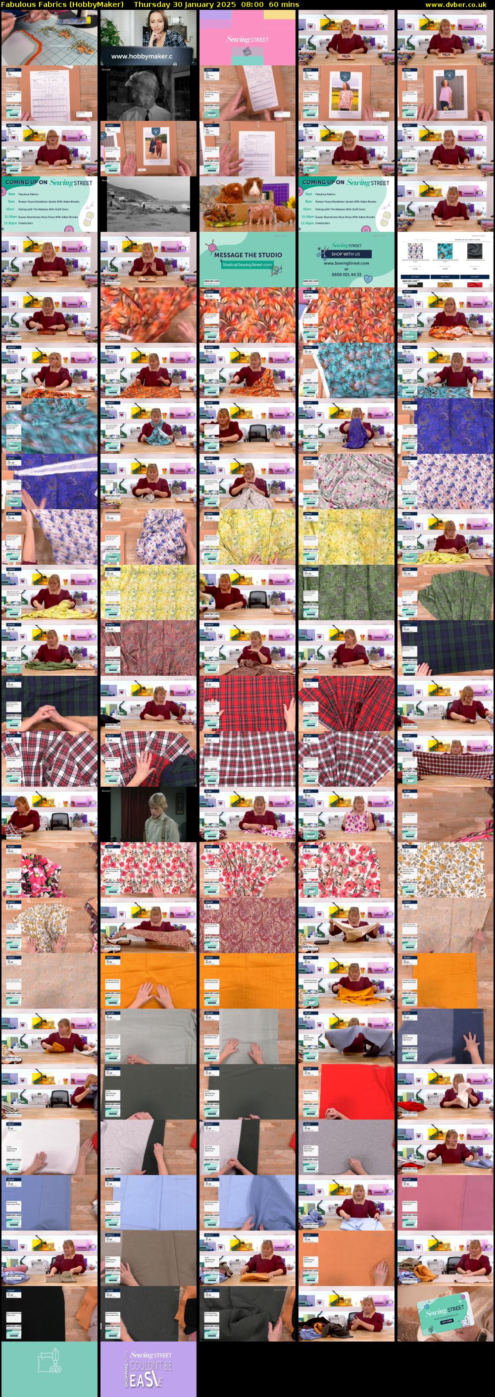 Fabulous Fabrics (HobbyMaker) Thursday 30 January 2025 08:00 - 09:00