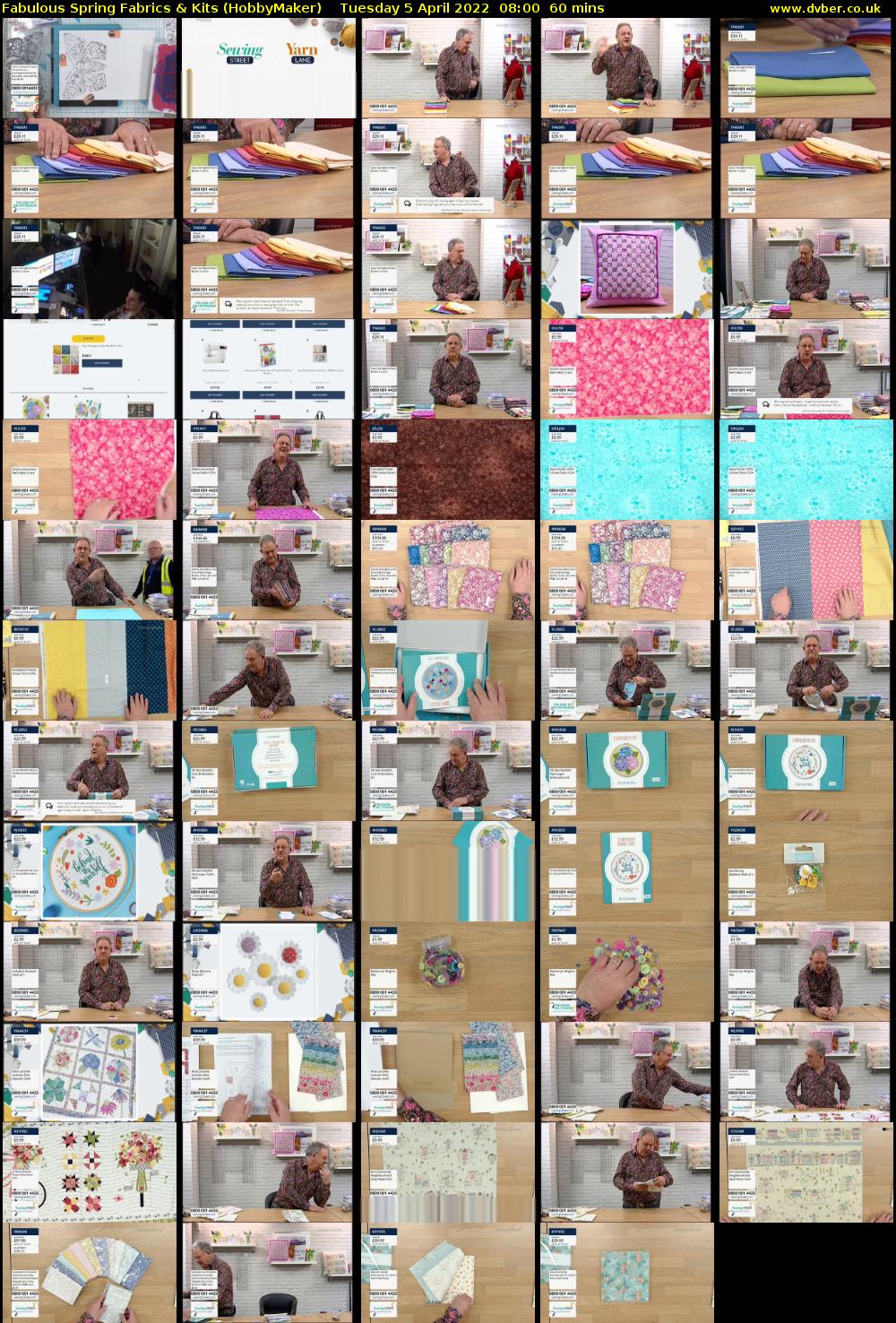 Fabulous Spring Fabrics & Kits (HobbyMaker) Tuesday 5 April 2022 08:00 - 09:00