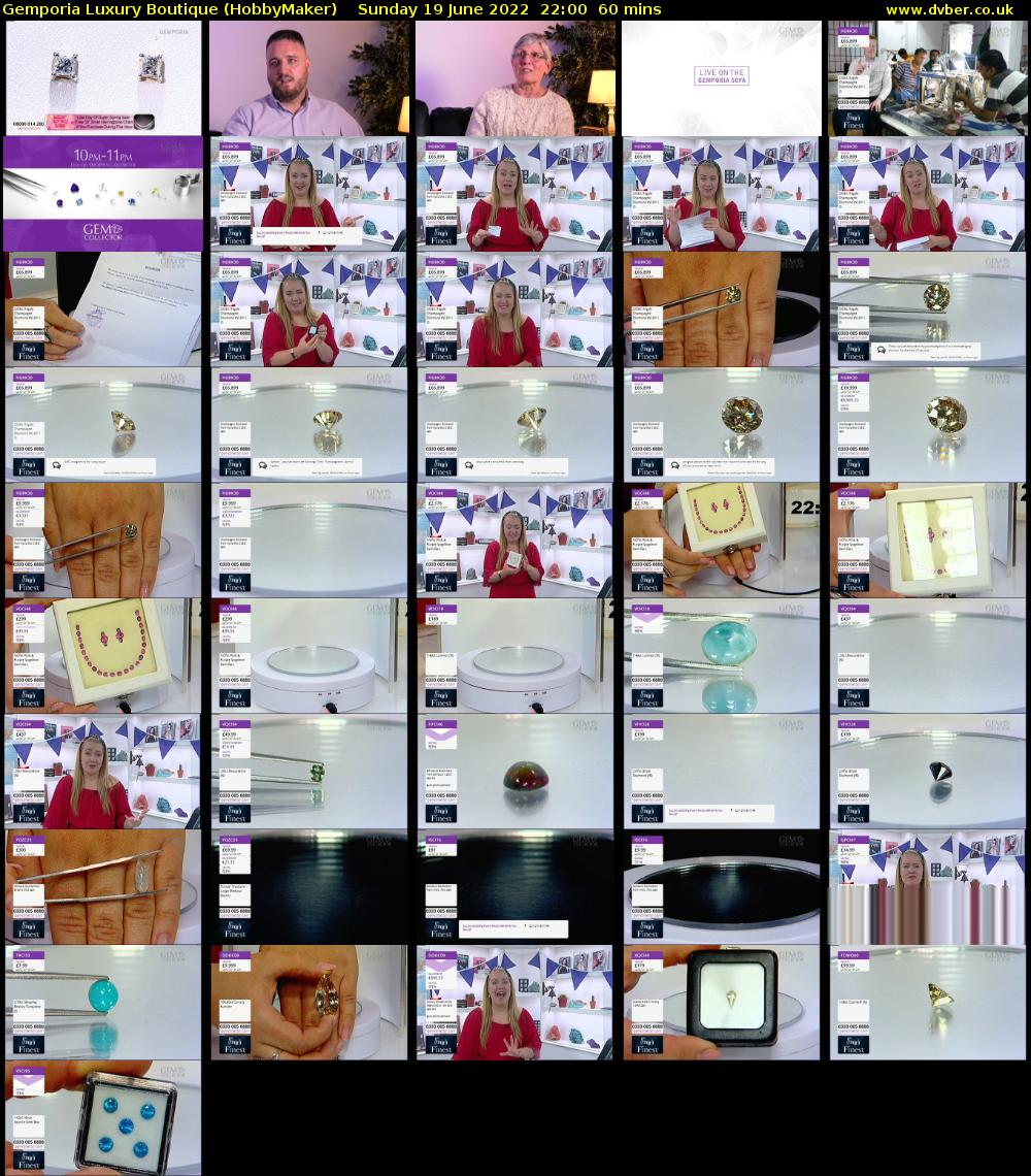 Gemporia Luxury Boutique (HobbyMaker) Sunday 19 June 2022 22:00 - 23:00