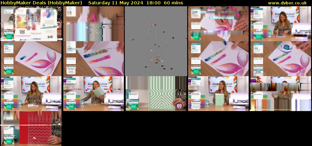 HobbyMaker Deals (HobbyMaker) Saturday 11 May 2024 18:00 - 19:00