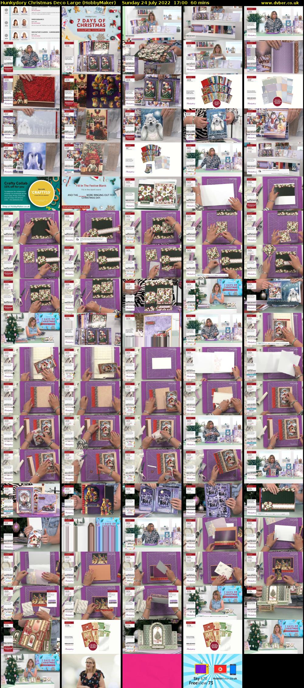 Hunkydory Christmas Deco Large (HobbyMaker) Sunday 24 July 2022 17:00 - 18:00